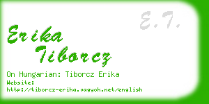 erika tiborcz business card